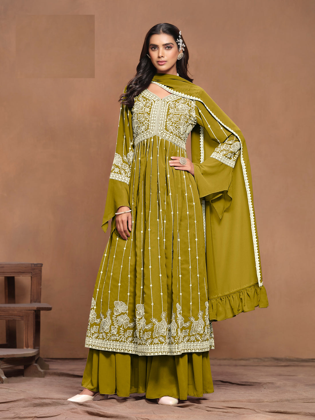 Bollywood Salwar Kameez Indian Wedding Wear 3Pcs Women Suit Indian Sharara Kurtis Dresses