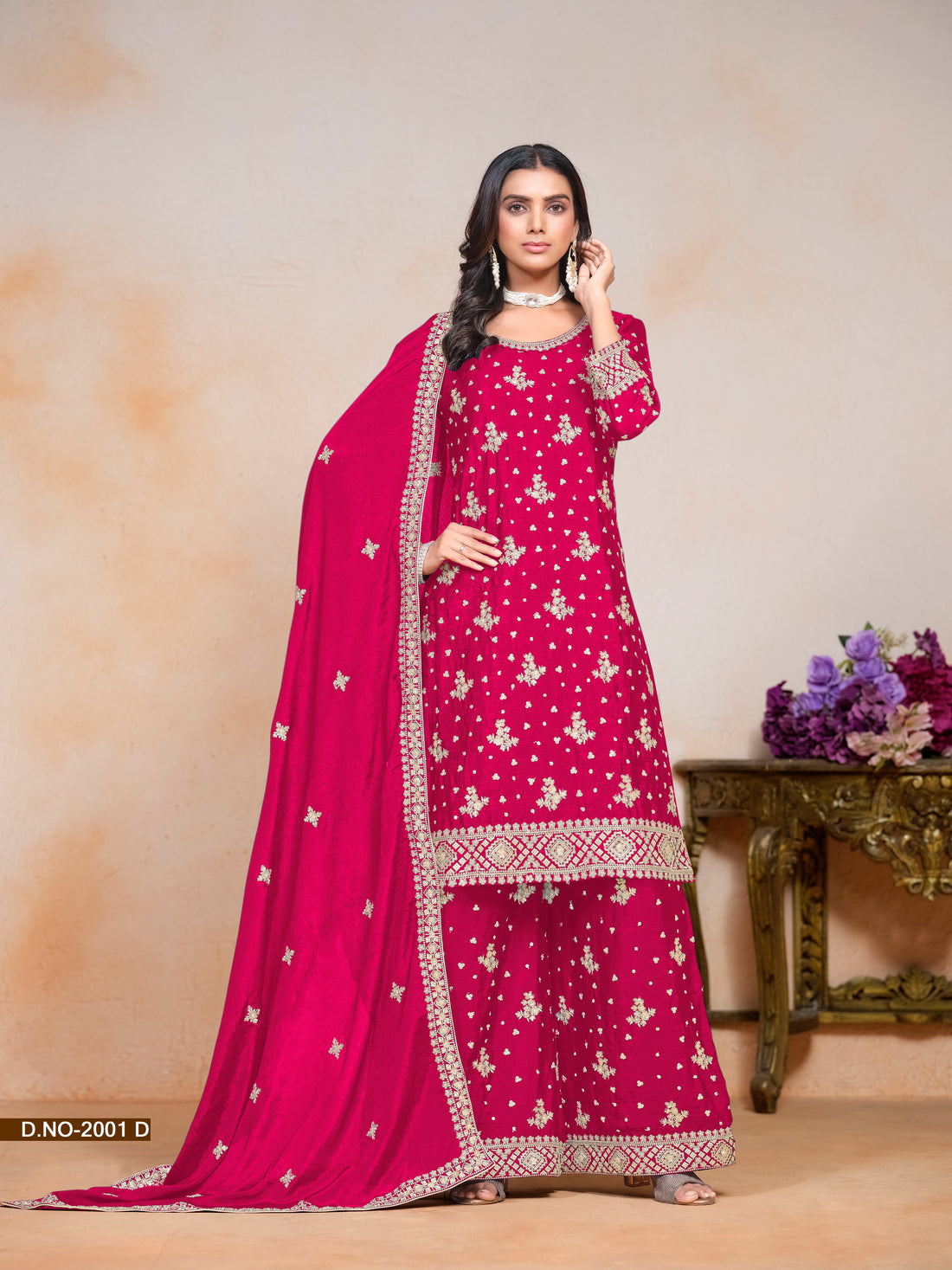 Women Original Chinon Pakistani Sarara Salwar Kameez Suit party wear dress