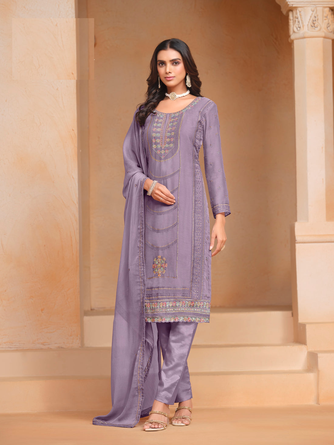 Pakistani heavy Embroidered Salwar Kameez Designer Straight Kurta Kurti Dupatta