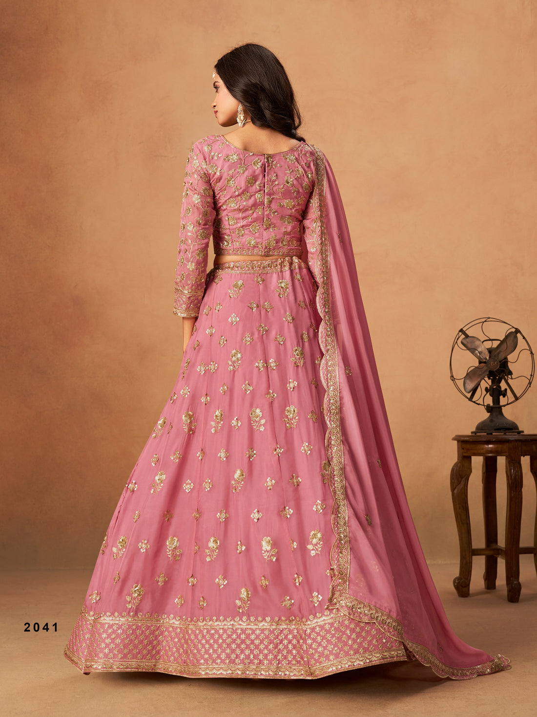 Elegant Embroidered Lehenga Choli with Dupatta – Wedding Reception & Festive Wear Outfit
