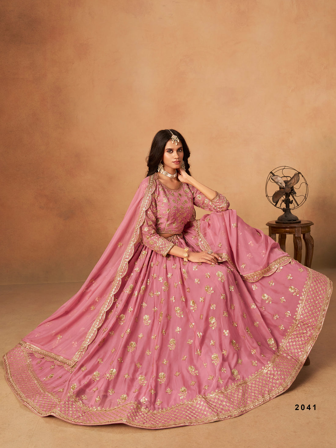 Elegant Embroidered Lehenga Choli with Dupatta – Wedding Reception & Festive Wear Outfit