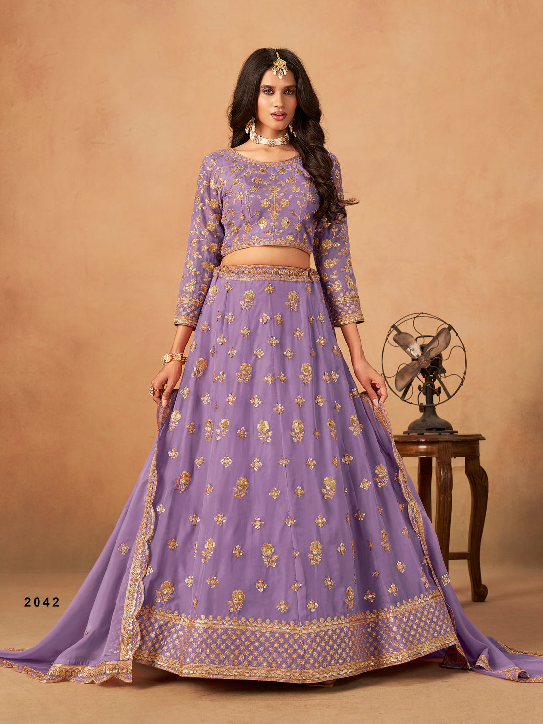 Elegant Embroidered Lehenga Choli with Dupatta – Wedding Reception & Festive Wear Outfit