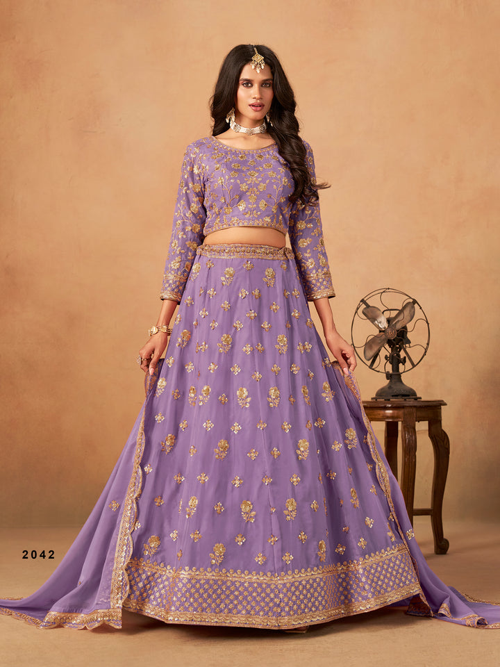 Elegant Embroidered Lehenga Choli with Dupatta – Wedding Reception & Festive Wear Outfit