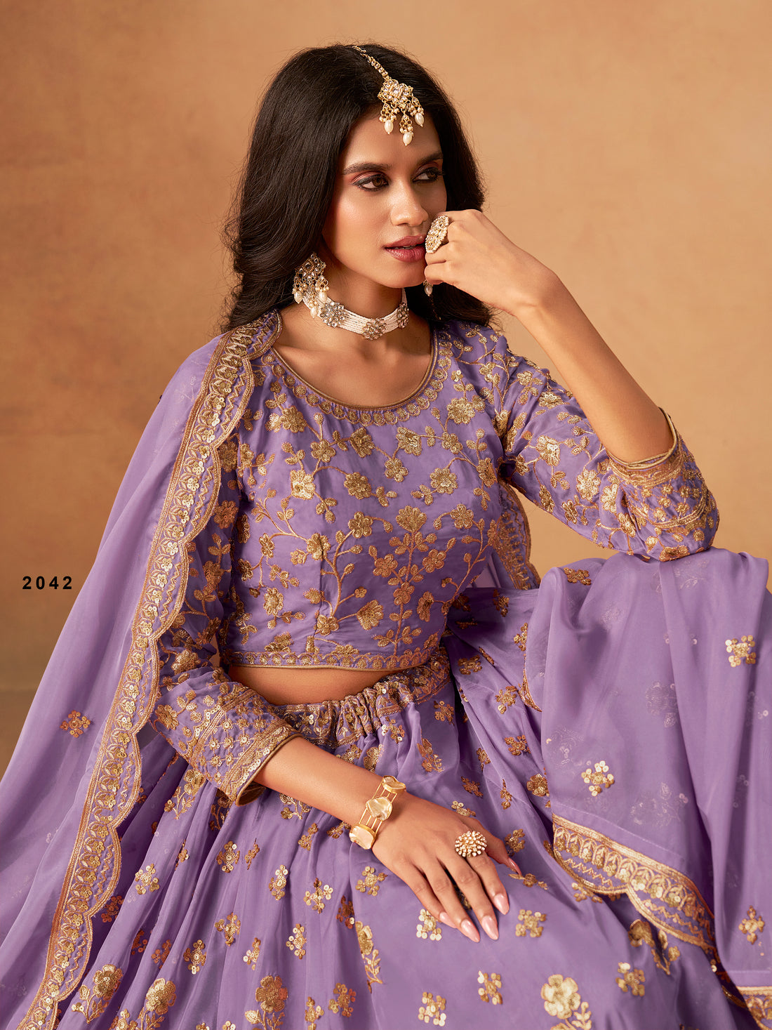Elegant Embroidered Lehenga Choli with Dupatta – Wedding Reception & Festive Wear Outfit