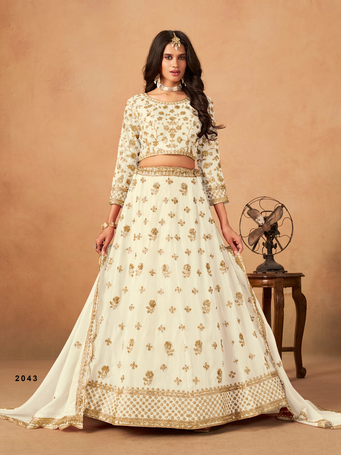 Elegant Embroidered Lehenga Choli with Dupatta – Wedding Reception & Festive Wear Outfit