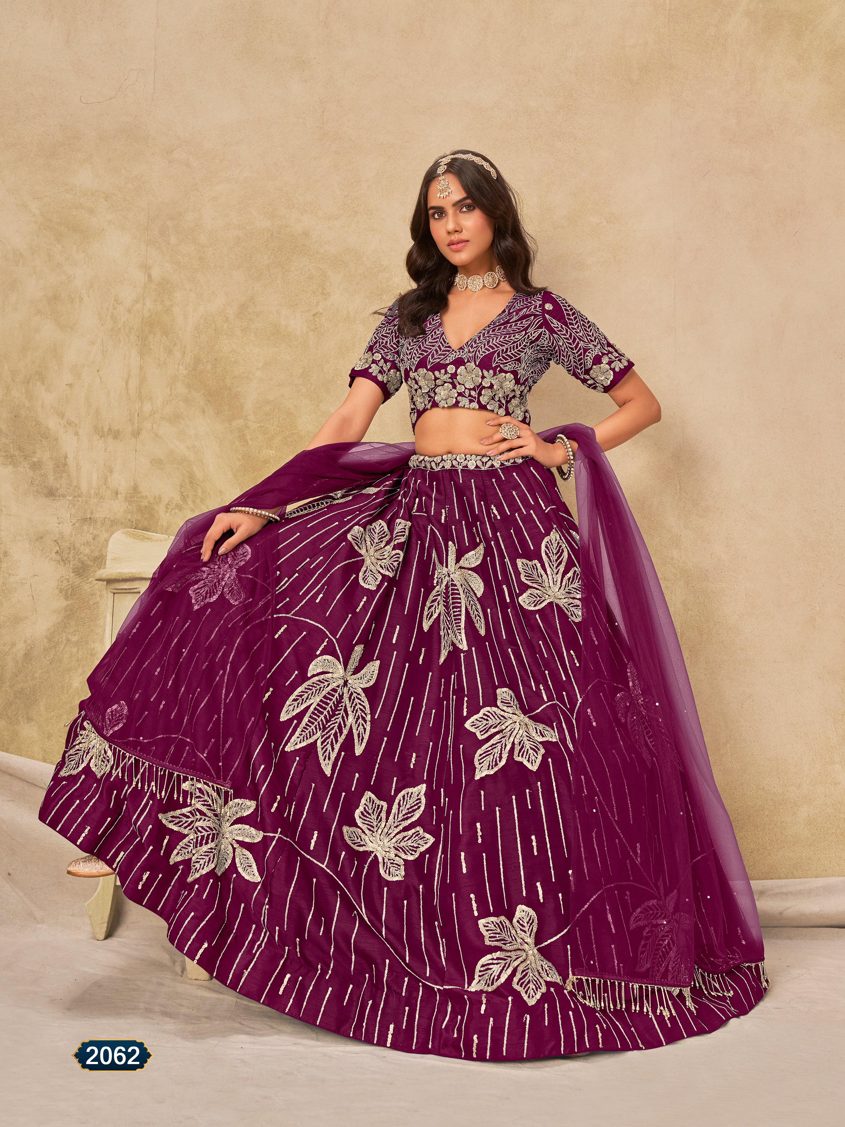 Stylish Pakistani Style Bollywood Festive Wear Art Silk Lehenga Choli  Designer Embroidered Ethnic Dress