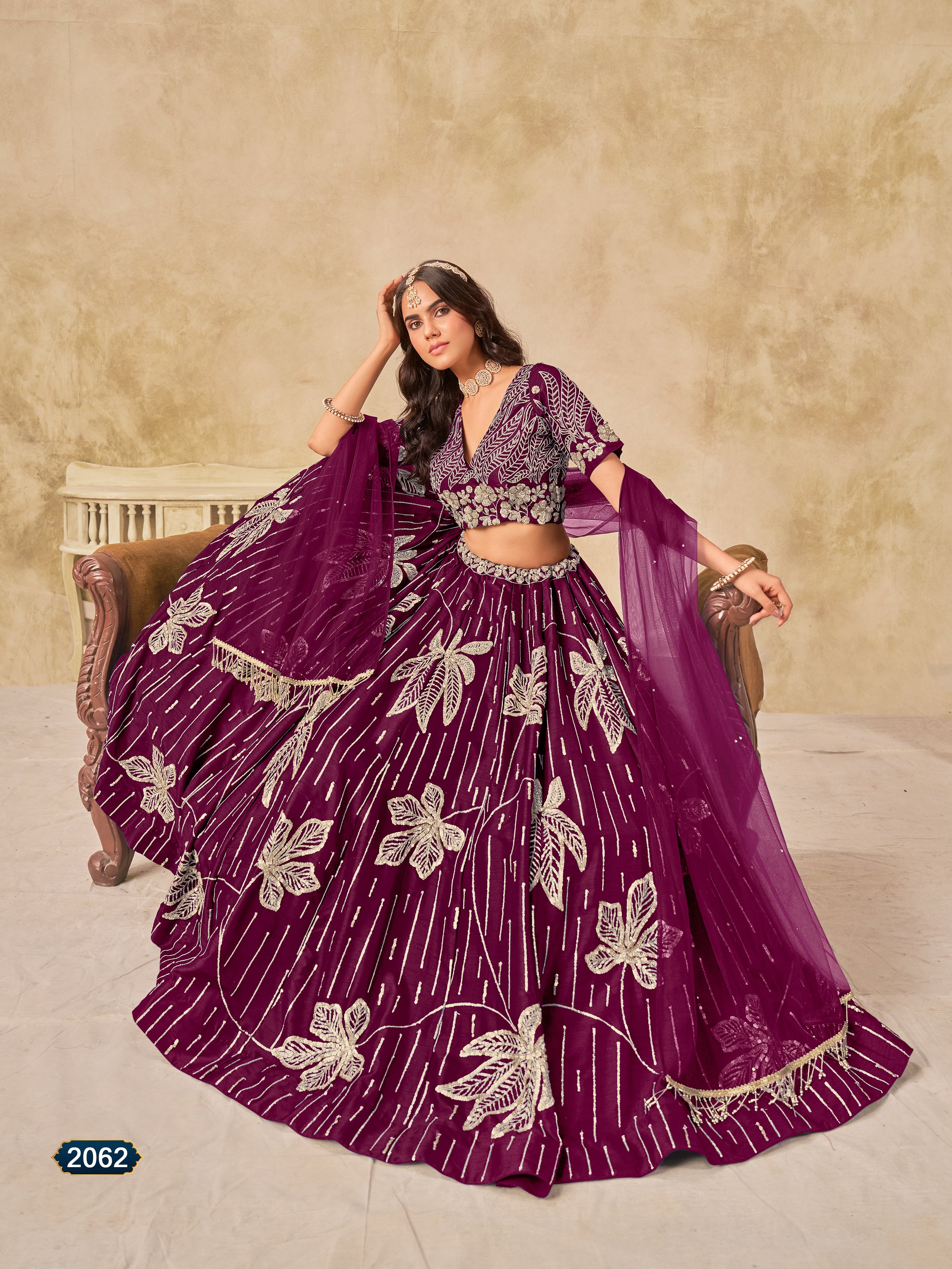 Stylish Pakistani Style Bollywood Festive Wear Art Silk Lehenga Choli  Designer Embroidered Ethnic Dress