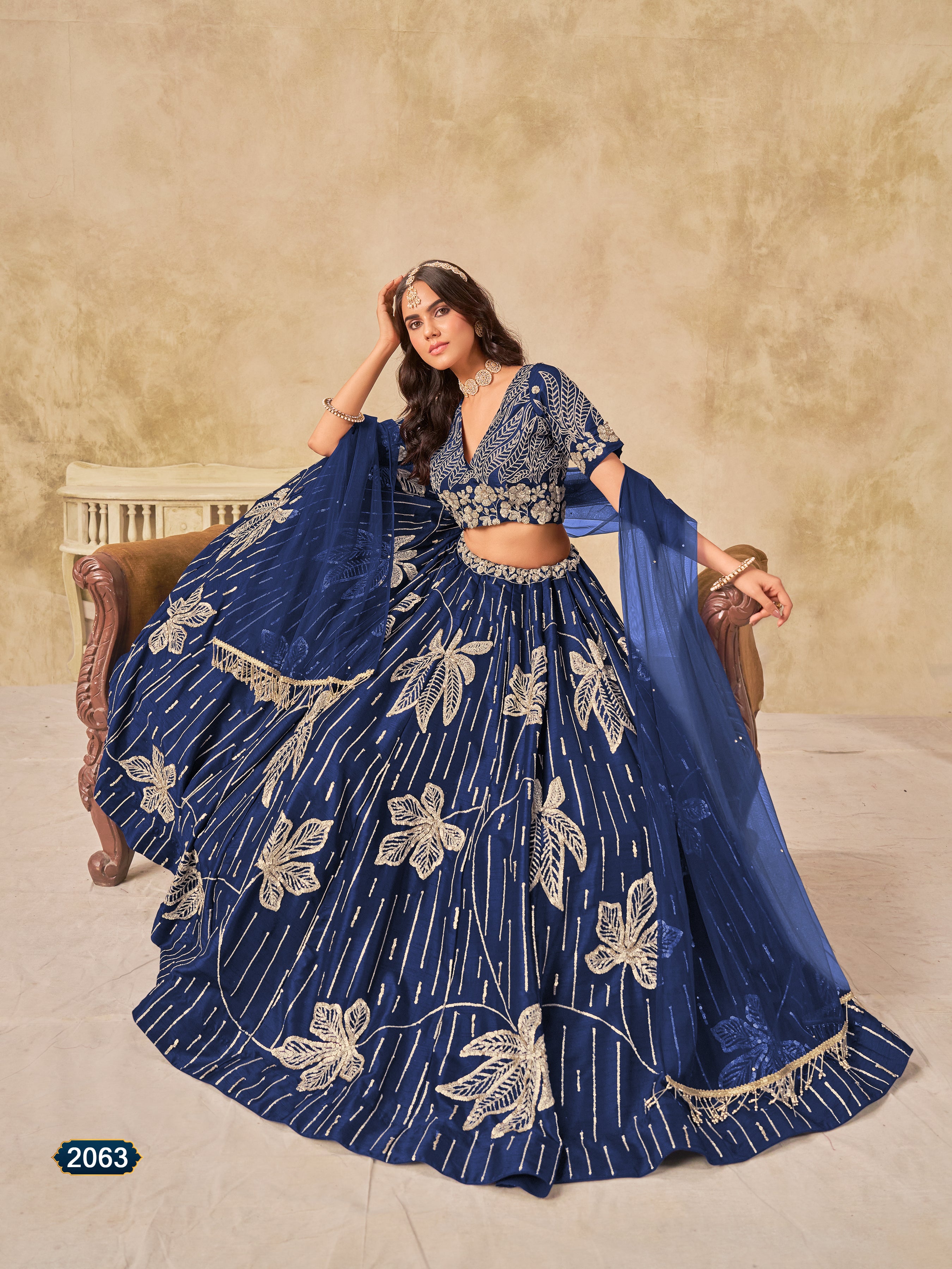 Stylish Pakistani Style Bollywood Festive Wear Art Silk Lehenga Choli  Designer Embroidered Ethnic Dress