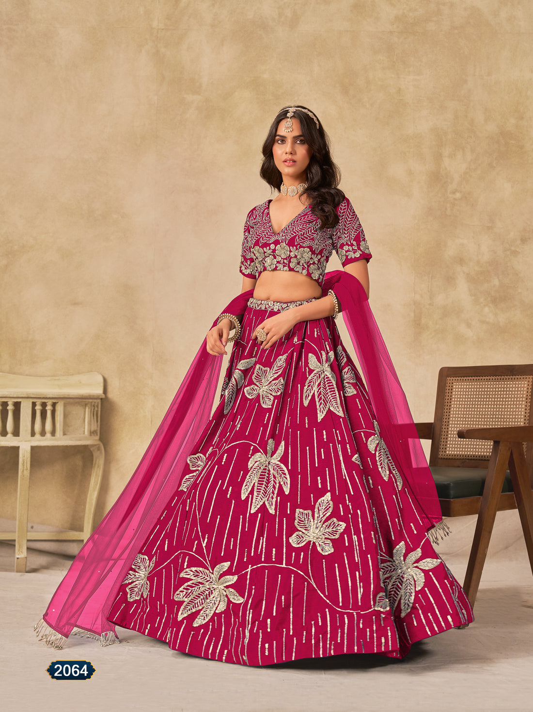 Stylish Pakistani Style Bollywood Festive Wear Art Silk Lehenga Choli  Designer Embroidered Ethnic Dress