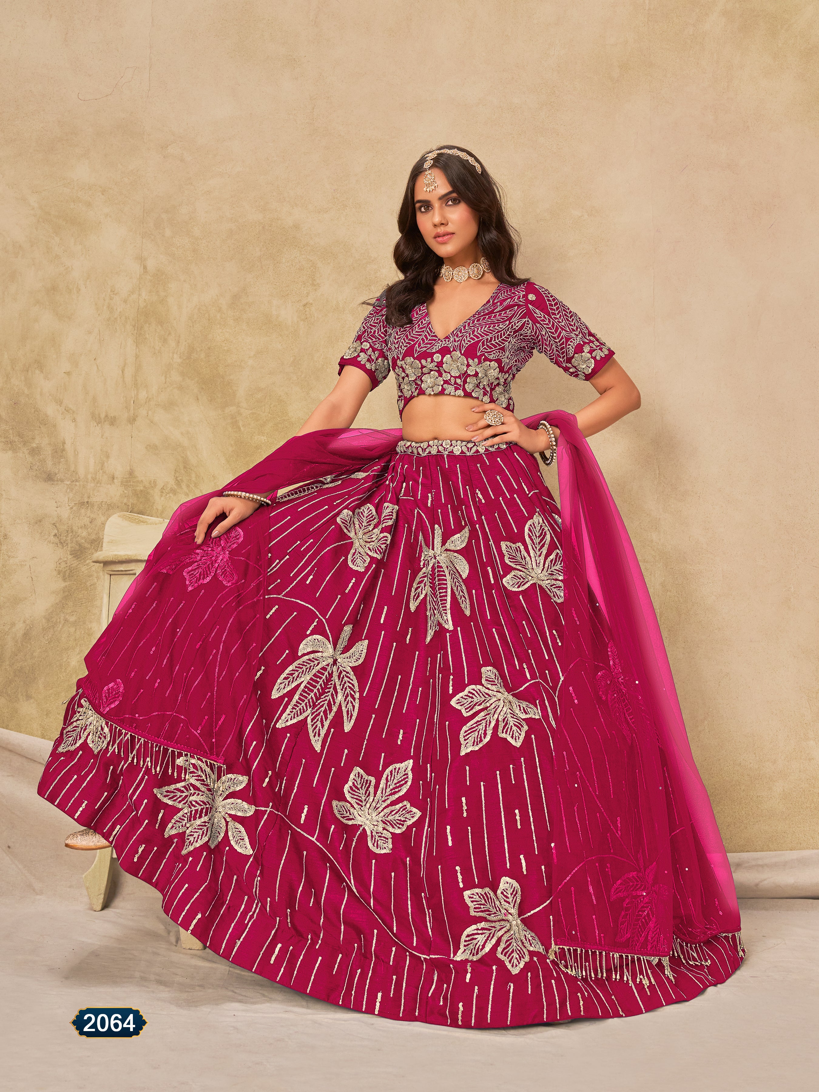 Stylish Pakistani Style Bollywood Festive Wear Art Silk Lehenga Choli  Designer Embroidered Ethnic Dress