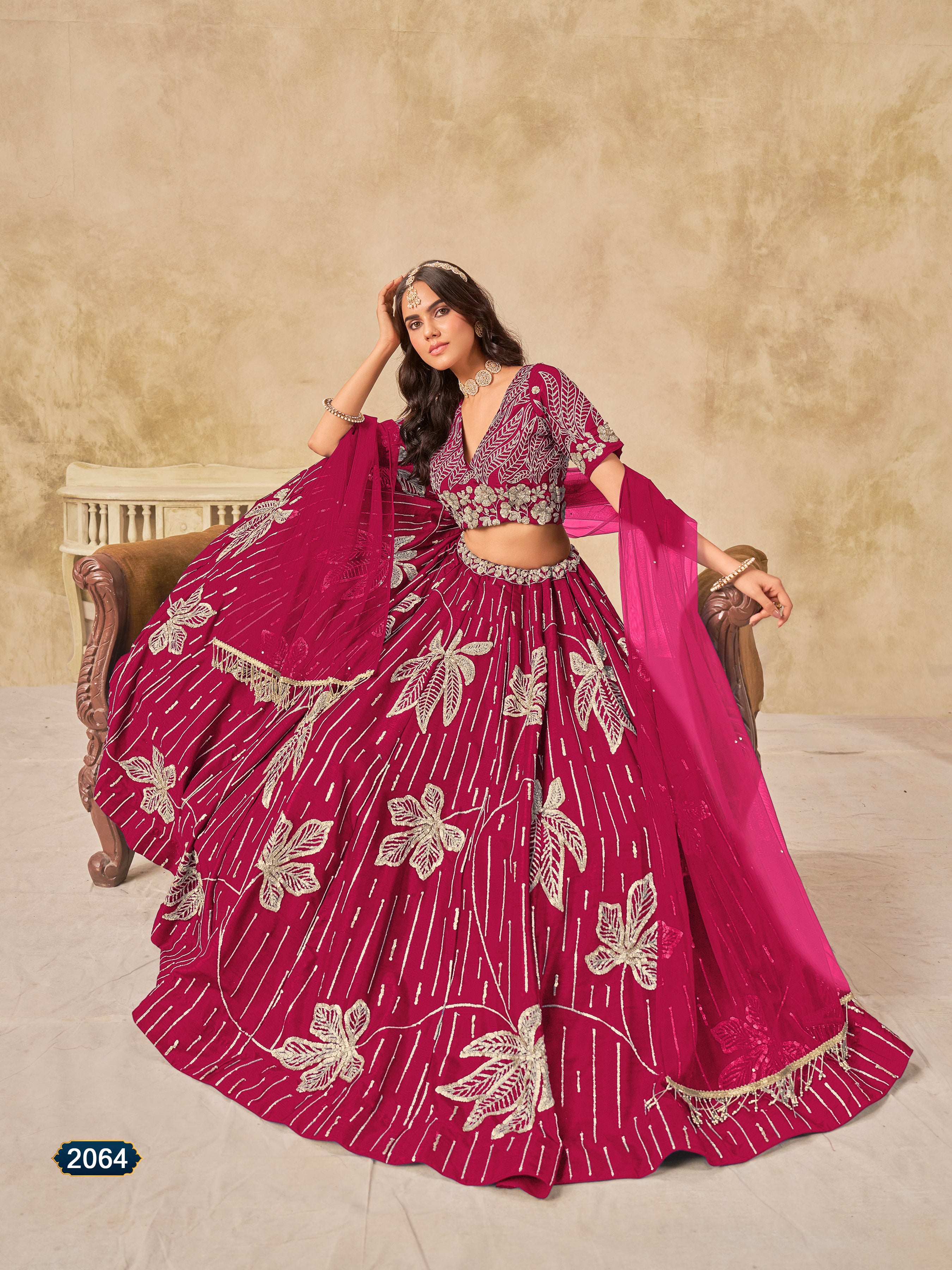 Stylish Pakistani Style Bollywood Festive Wear Art Silk Lehenga Choli  Designer Embroidered Ethnic Dress