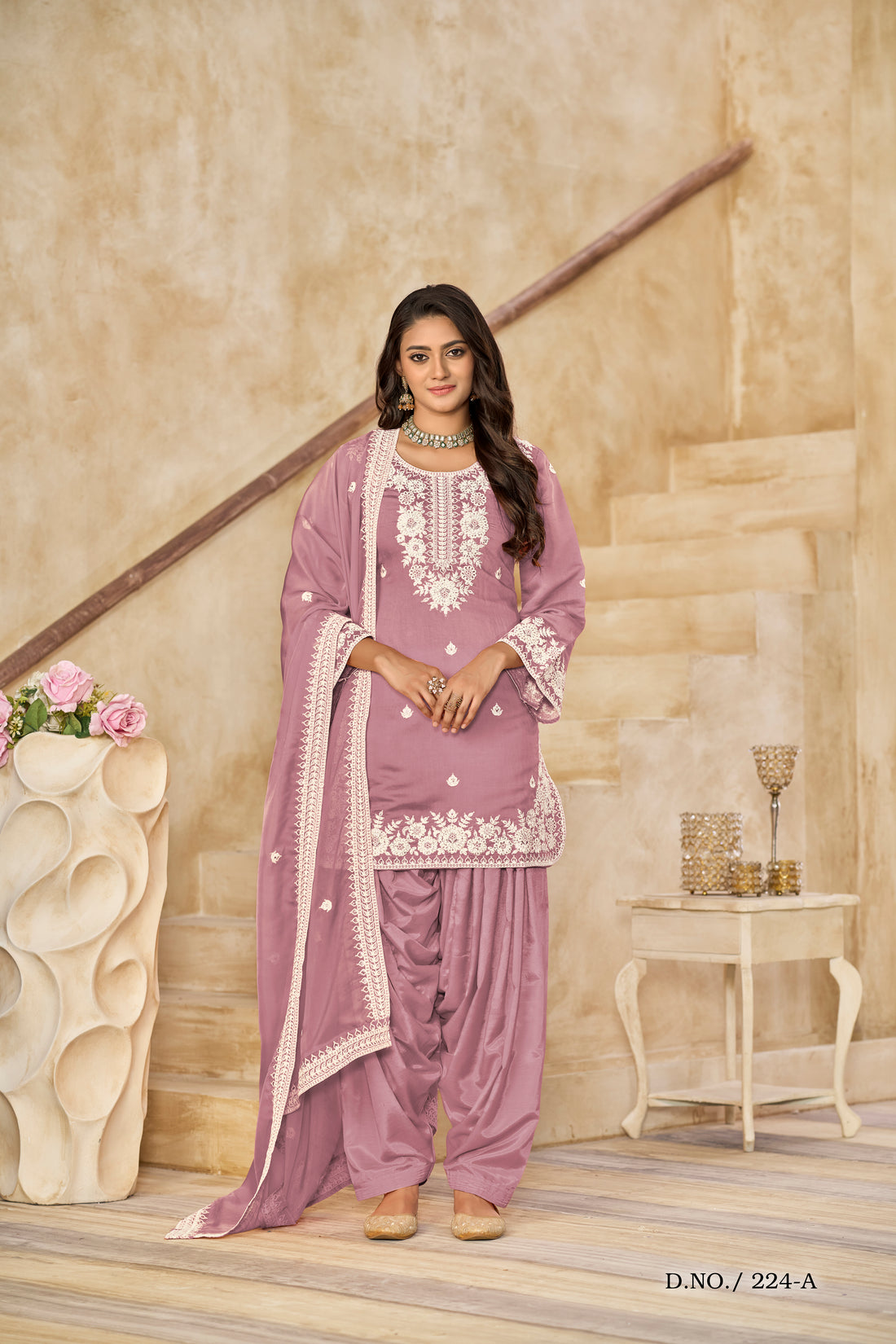 Trendy Punjabi Patiala Suit Bollywood Stylish Short Kurti & Flared Salwar