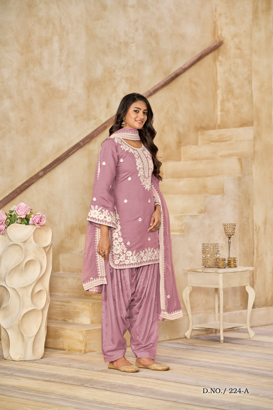 Trendy Punjabi Patiala Suit Bollywood Stylish Short Kurti & Flared Salwar