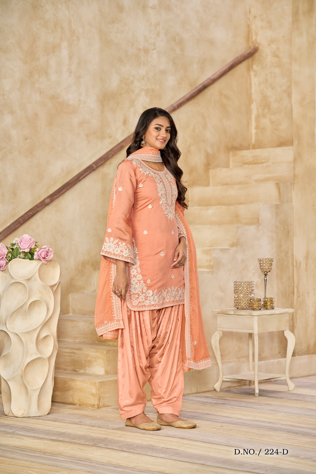Trendy Punjabi Patiala Suit Bollywood Stylish Short Kurti & Flared Salwar