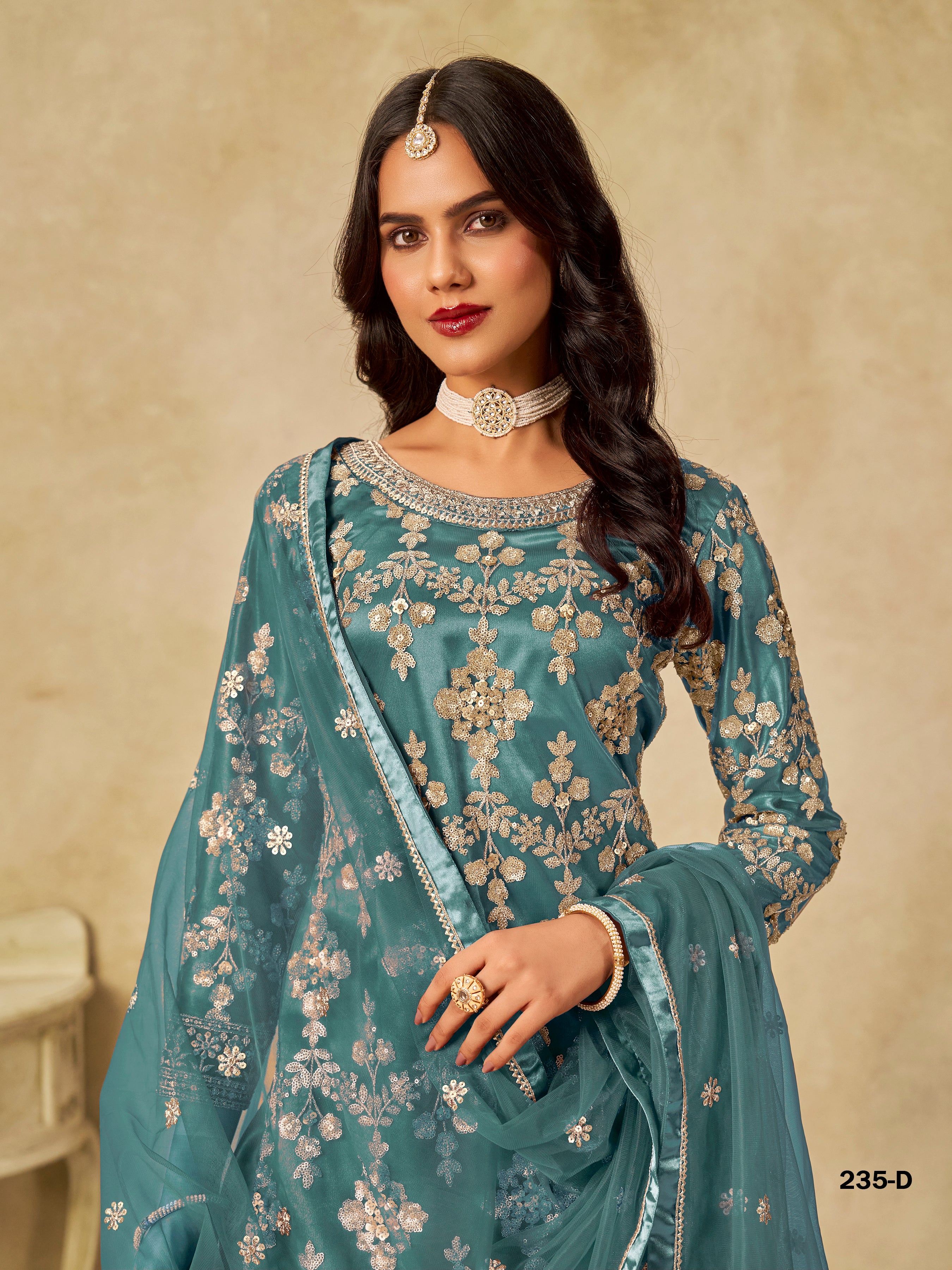 Traditional Soft Net Sharara Salwar Kameez Indian Festive & Wedding Guest Wear Outfit with Dupatta