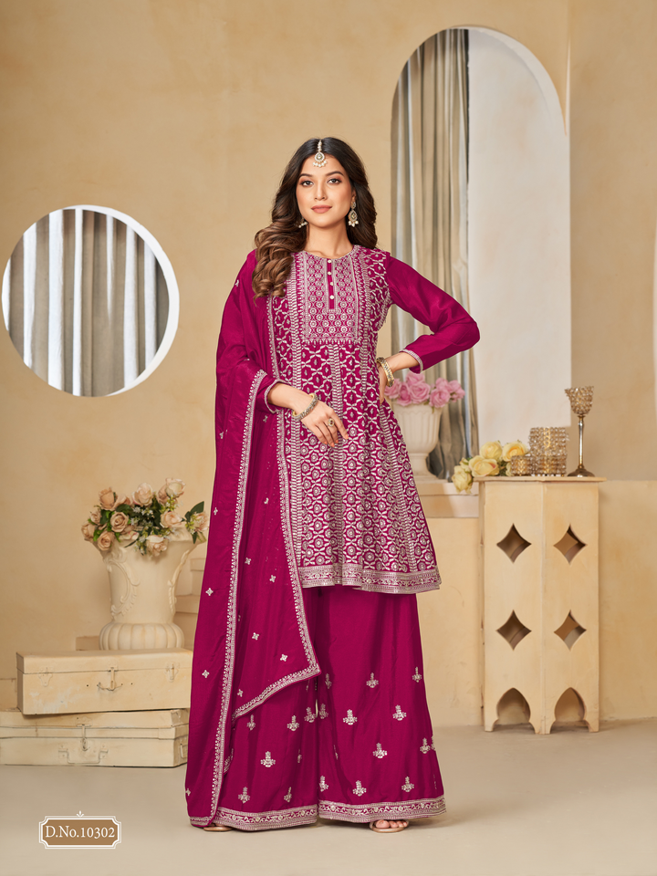 Tunic Type Kurta Sharara With Dupatta Indian Women Dress Wedding & Eid Special