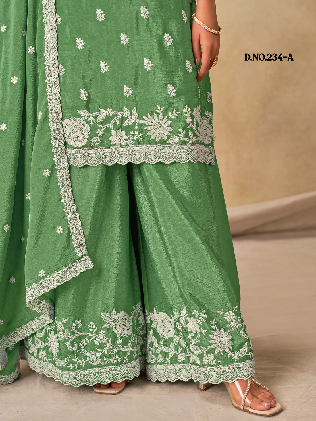 Ethnic Palazzo Salwar Kameez | Pakistani Bollywood Style Outfit with Dupatta | Wedding Party & Festive Wear Dress