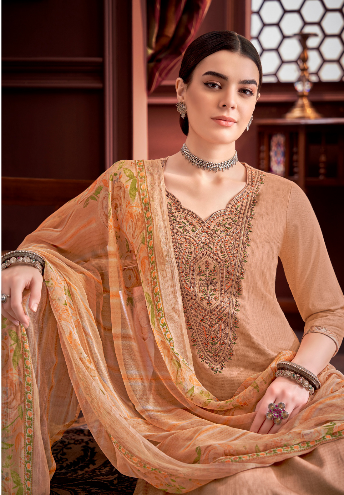 Elegant Ethnic Women's Wear Plazzo Dresses Indian Pakistani Salwar Kameez Suits
