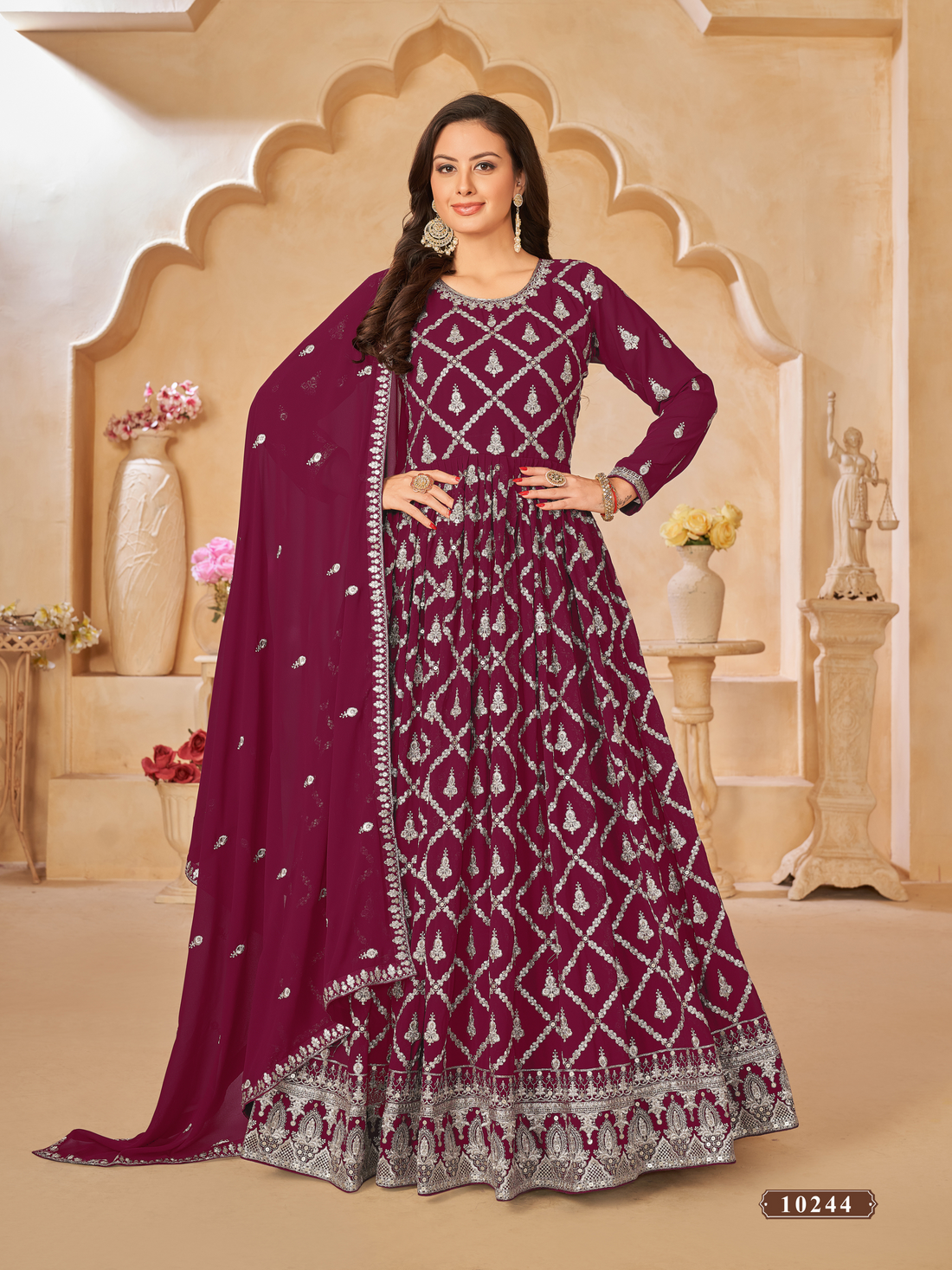 Anarkali Gown Salwar Pakistani Indian Kameez Wedding Party Wear Dress Bollywood