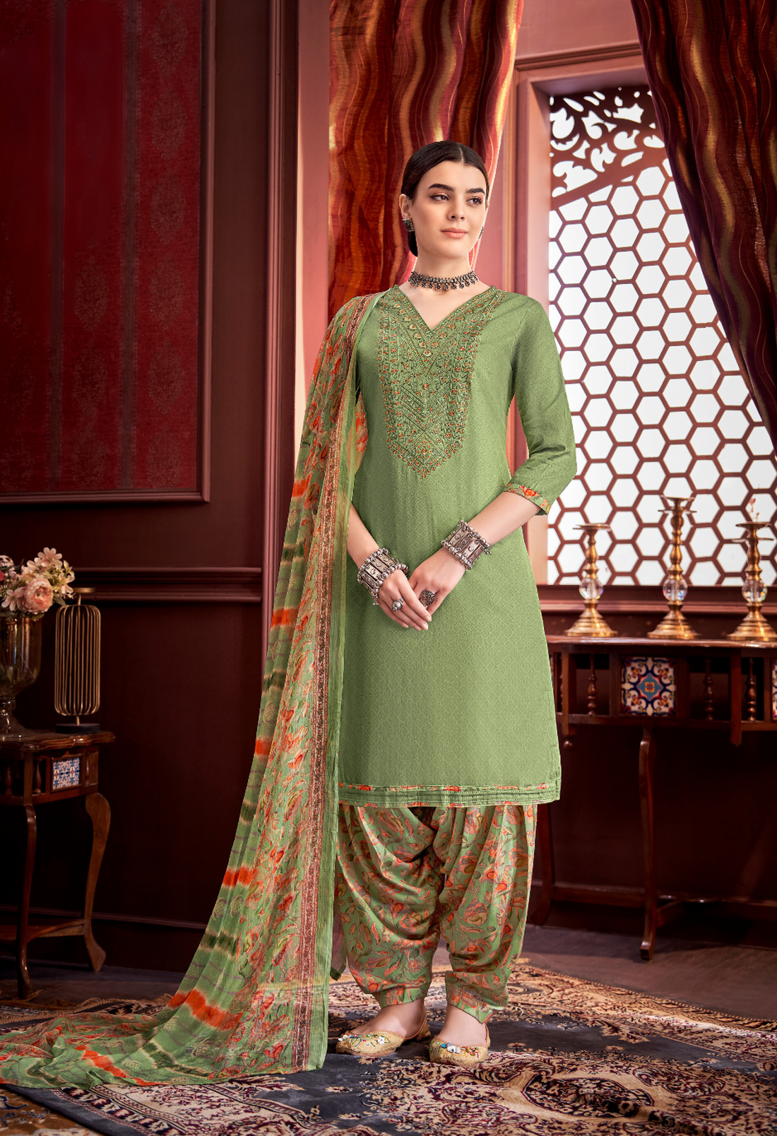 Elegant Ethnic Women's Wear Plazzo Dresses Indian Pakistani Salwar Kameez Suits