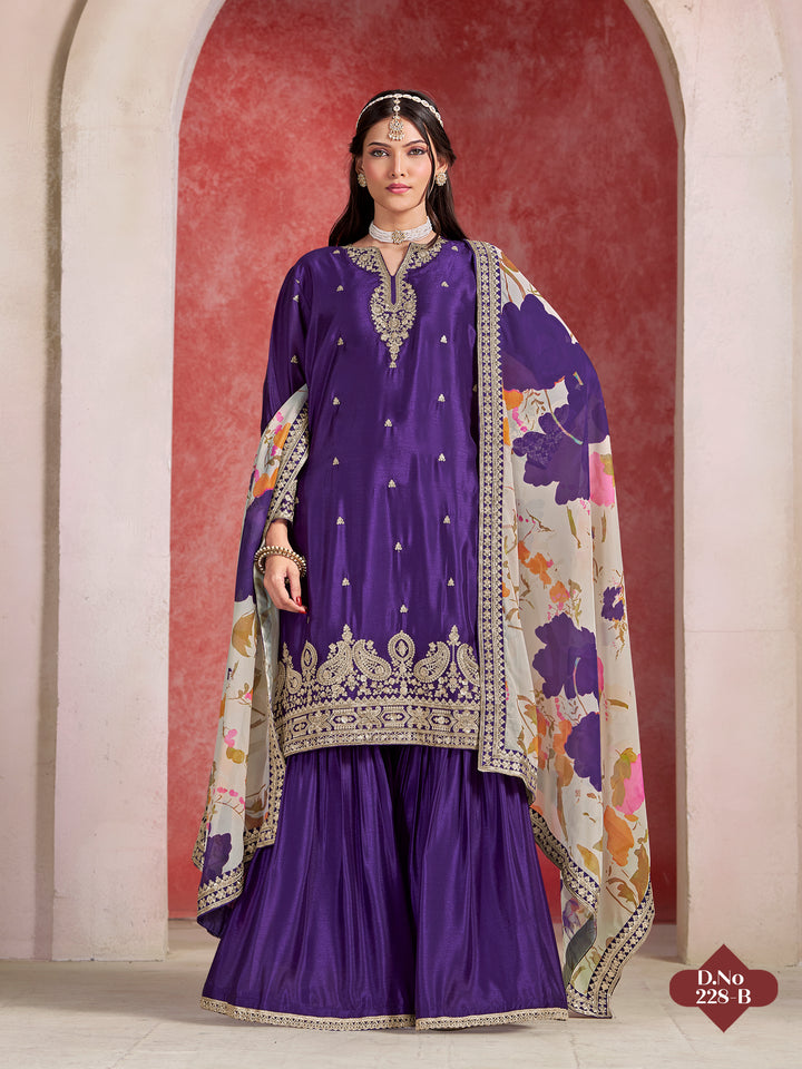 Designer Embroidered Sharara Set with Dupatta Traditional Wedding & Party Wear