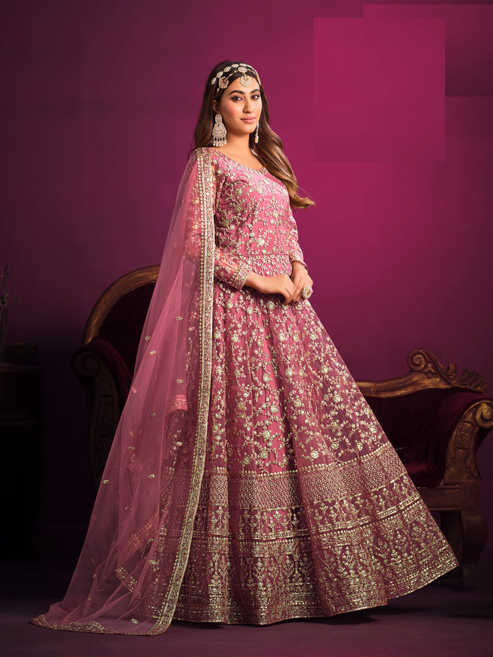 Indian Designer Anarkali Kurta Palazzo Dupatta Wedding Gown Plus Size Long Gown