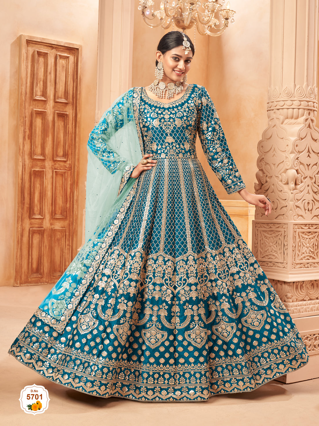 Beautiful Designer Dress Indian Stitched Organza Anarkali Gown Bollywood Wear