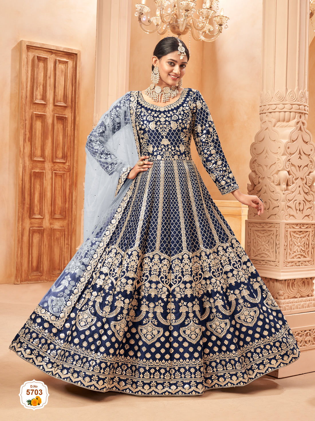 Beautiful Designer Dress Indian Stitched Organza Anarkali Gown Bollywood Wear