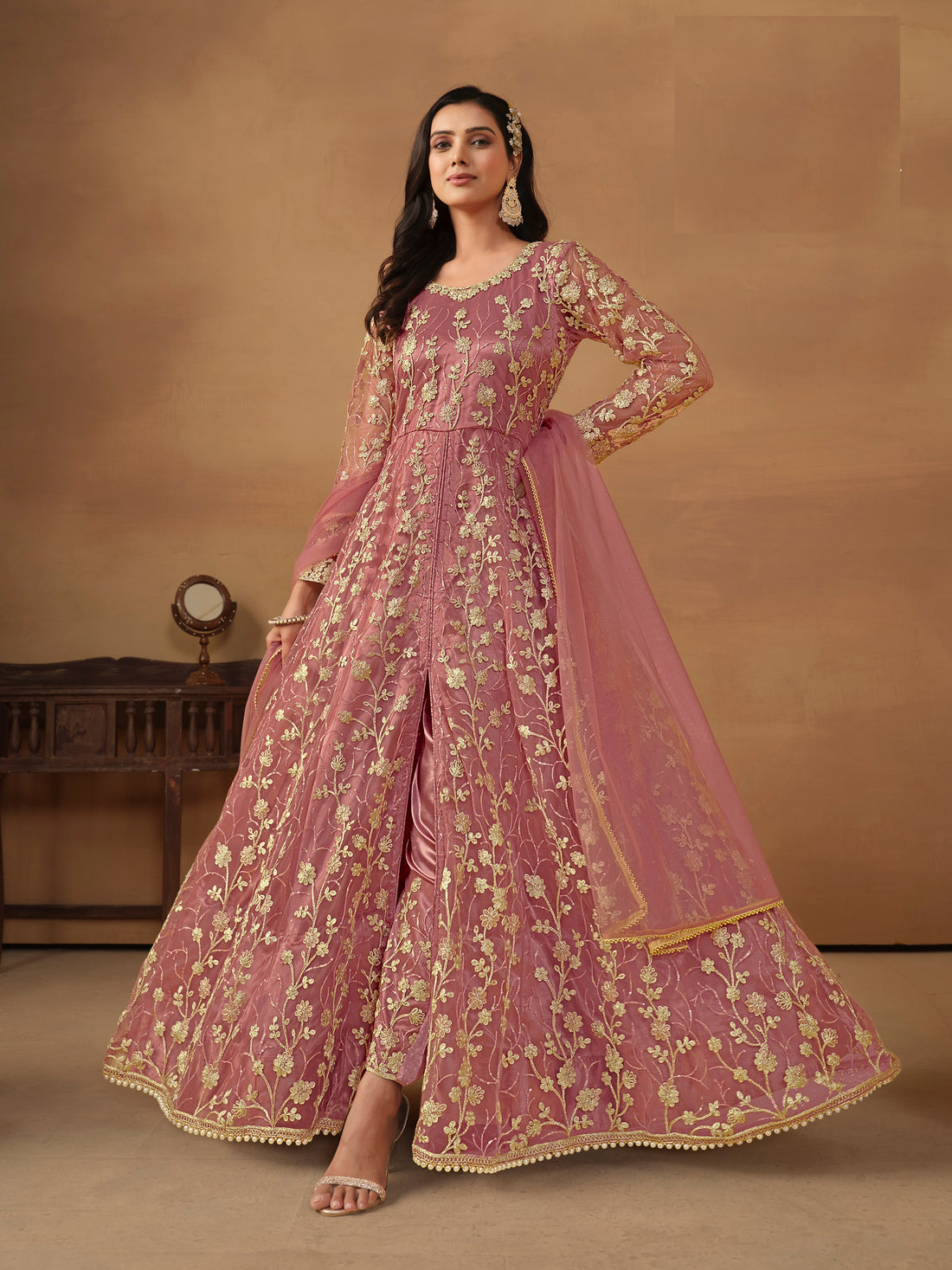 Wedding Heavy Bridal Pakistani Indian Designer Party Wear Dress Anarkali Gown