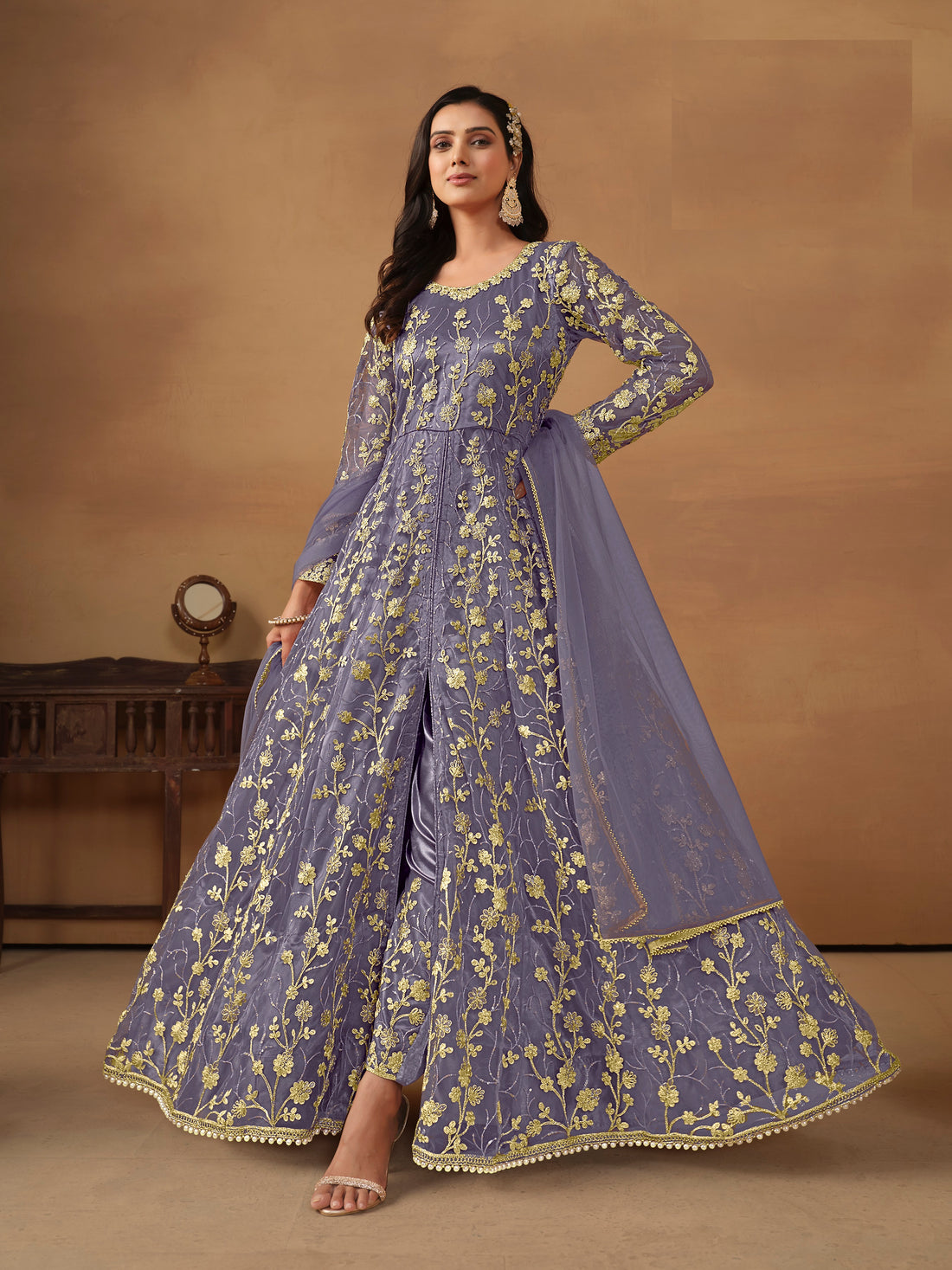 Wedding Heavy Bridal Pakistani Indian Designer Party Wear Dress Anarkali Gown