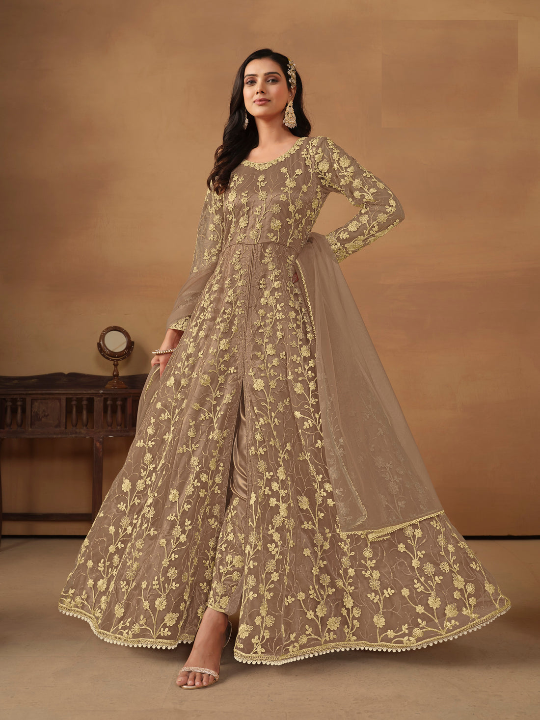 Wedding Heavy Bridal Pakistani Indian Designer Party Wear Dress Anarkali Gown