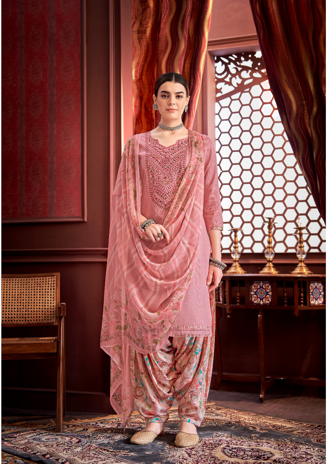 Elegant Ethnic Women's Wear Plazzo Dresses Indian Pakistani Salwar Kameez Suits