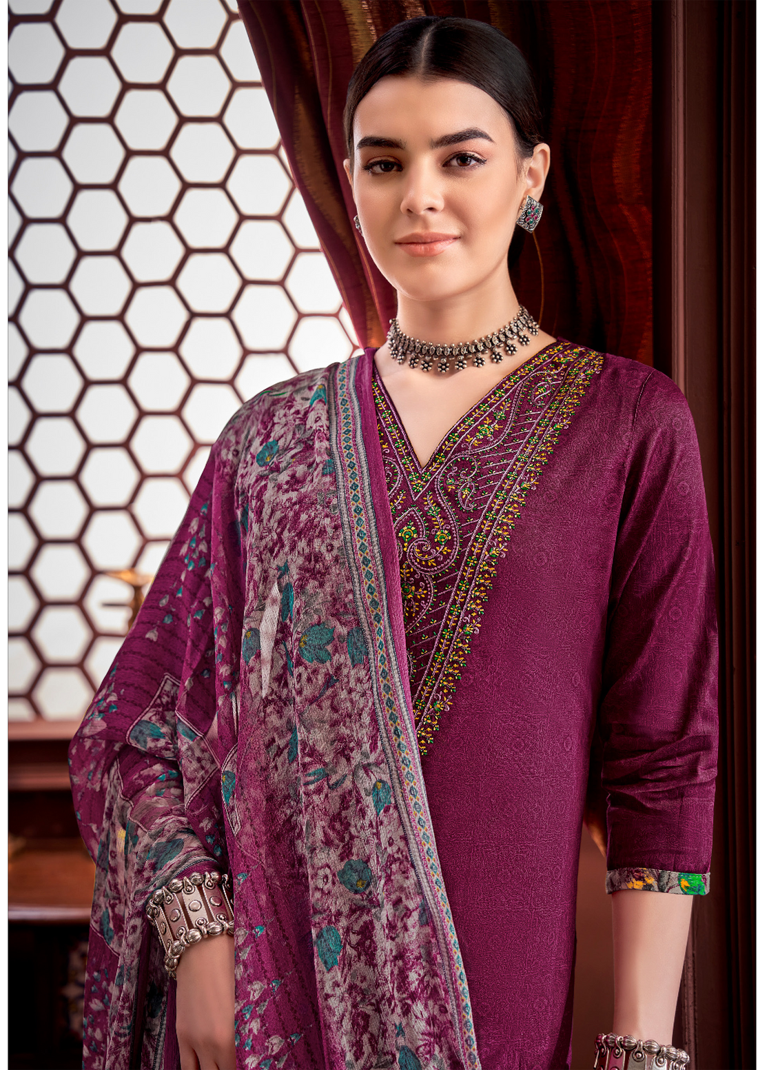 Elegant Ethnic Women's Wear Plazzo Dresses Indian Pakistani Salwar Kameez Suits