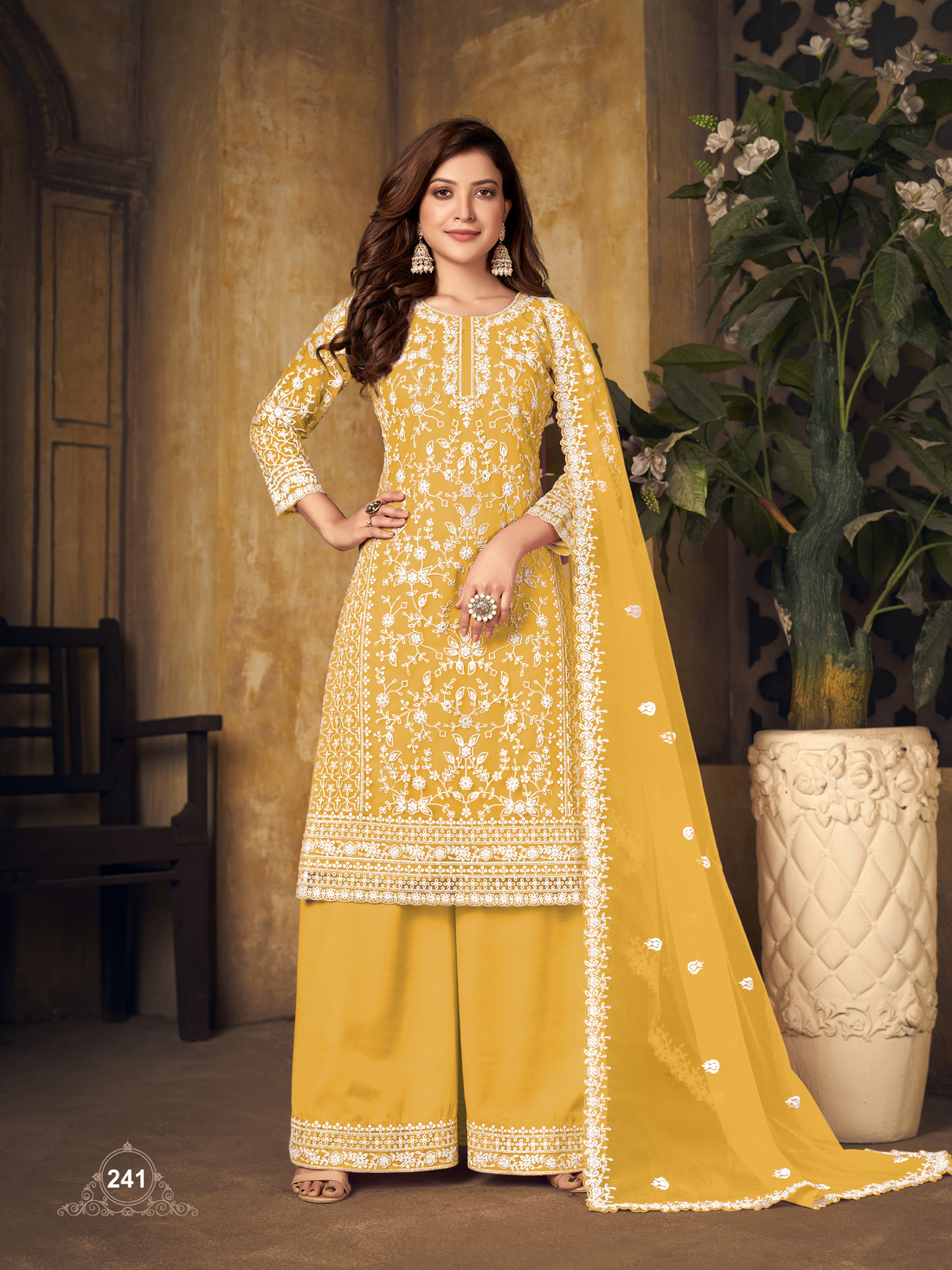 Indian Diwali Party Wear Dresses For Women Ready made Salwar Kameez Palazzo Set