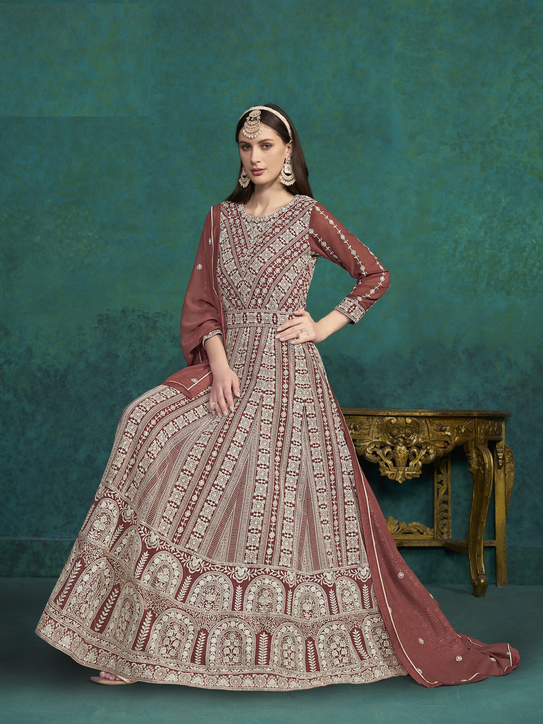 Designer Wedding Party Wear Salwar Kameez Stitch Ready Made Gown Pakistani Suits