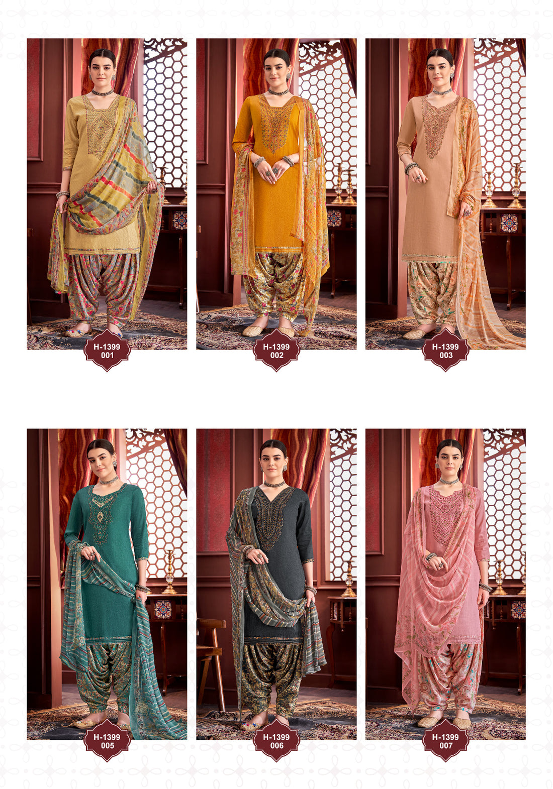 Elegant Ethnic Women's Wear Plazzo Dresses Indian Pakistani Salwar Kameez Suits