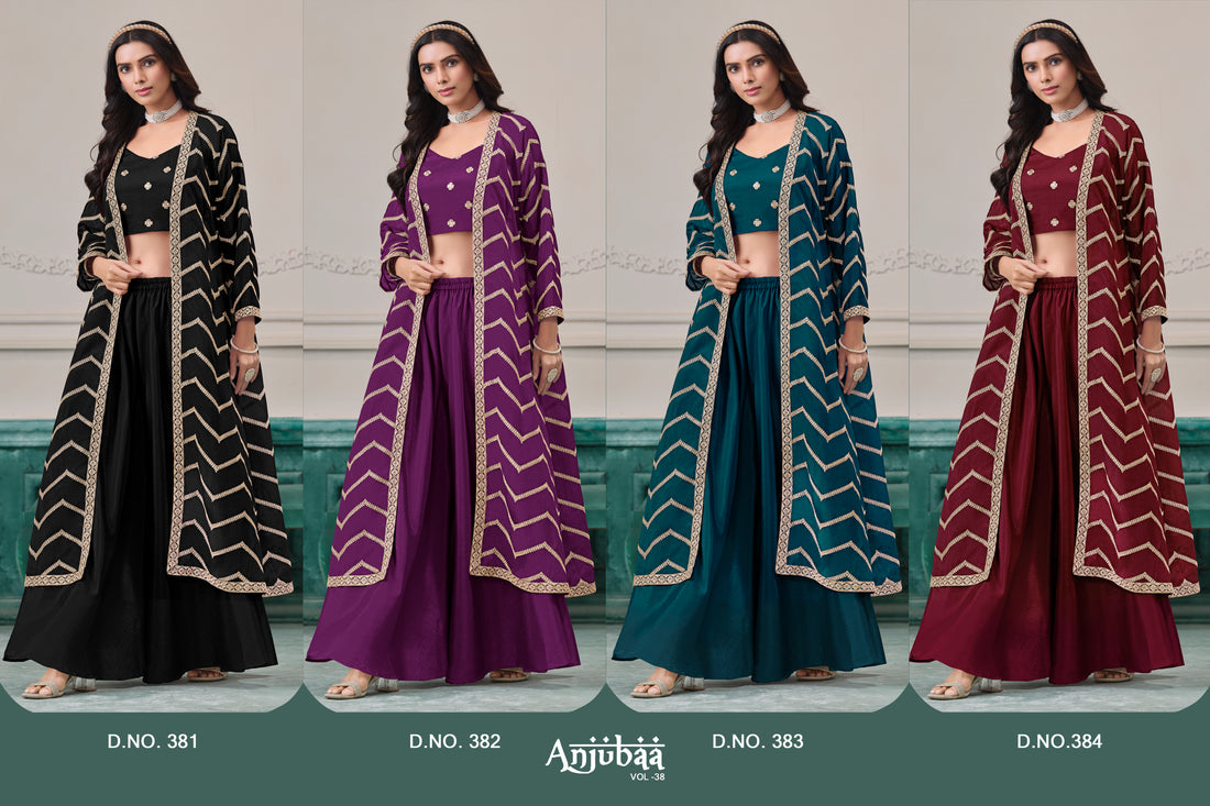 3-Piece Palazzo Suit with Shrug Trendy Pakistani Outfit Street Glam Look