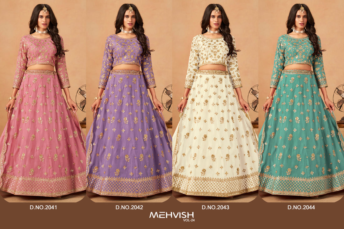Elegant Embroidered Lehenga Choli with Dupatta – Wedding Reception & Festive Wear Outfit